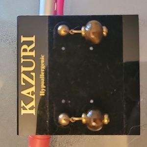 NWOT Kazuri hand made brown earrings from Kenya